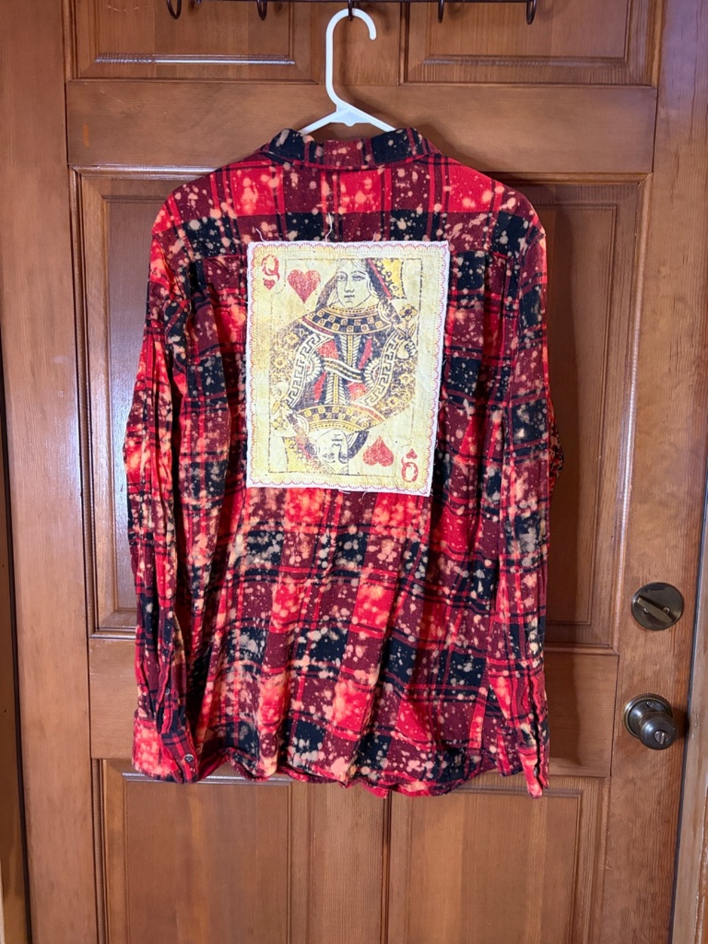 Angry Minnow Red Plaid Queen of Hearts Button Down Top Size Xl - Picture 3 of 5